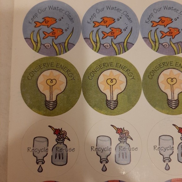 Vintage Stickers Art By Anita Lovitt 1994 The Trumpet Club Clean Planet READ - Picture 10 of 16